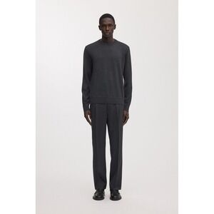 ASKET The Merino Wool Sweater Dark Grey Charcoal Crewneck Mens Size Small